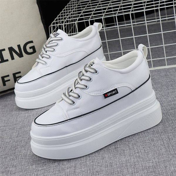 Ležerne ženske tenisice sa platformom od eko kože