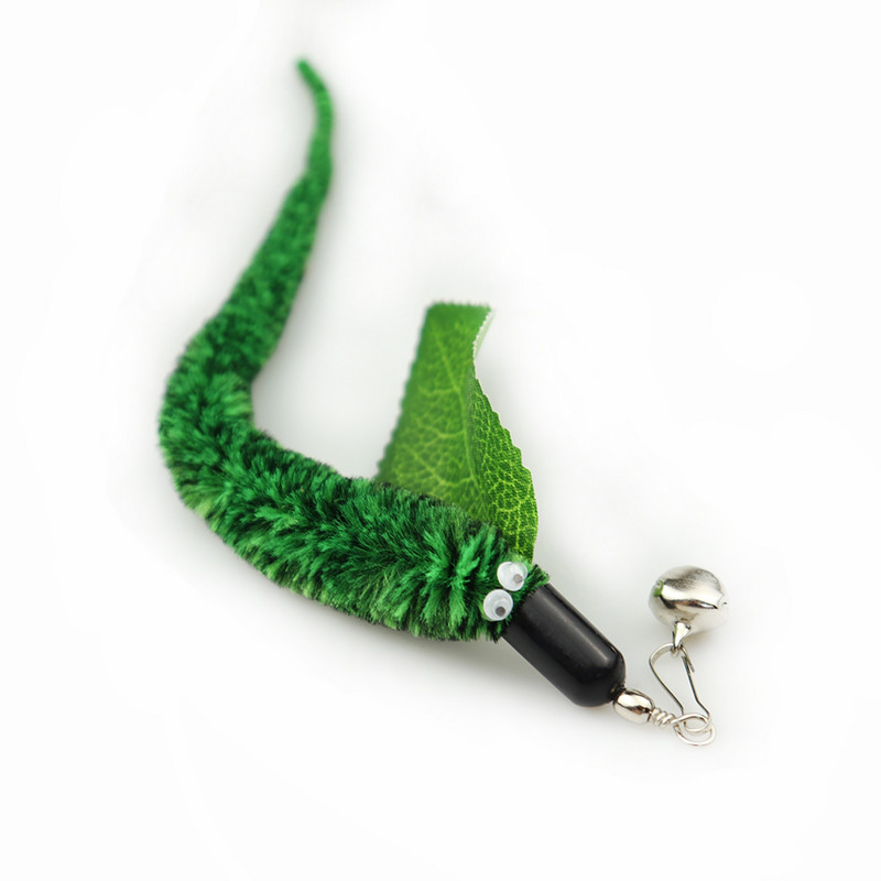 4Pc simulacija mačke Plišana igračka s crvima sa zvonom Interaktivna igračka za mačke Super vakuumska čašica odvojiva za igru mačaka u zatvorenom prostoru Vježba potjera