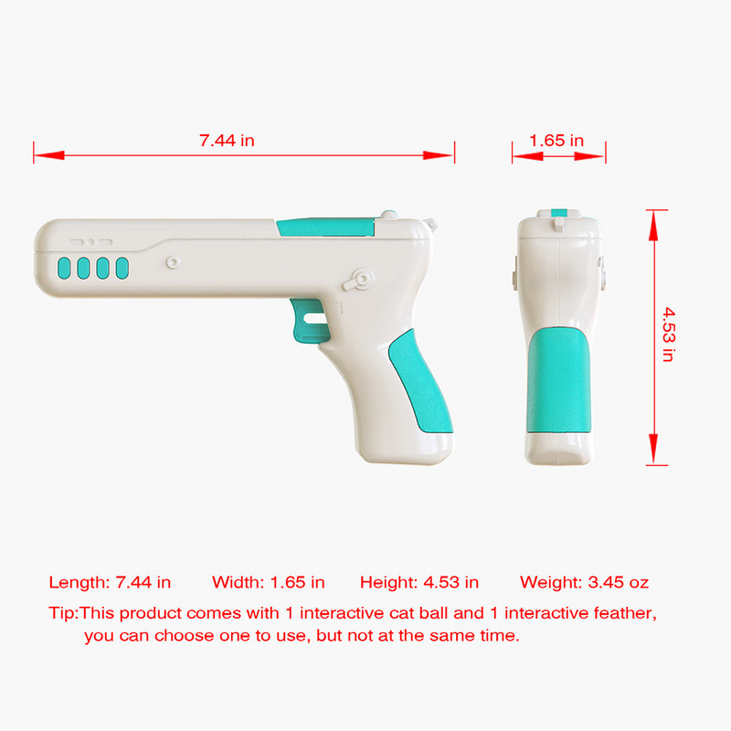 Αστείο διαδραστικό παιχνίδι γάτας με φτερά και μπάλα Γνήσιο πιστόλι ραβδί γάτας για γατάκια κουτάβια Μικρά σκυλιά Προϊόντα για κατοικίδια για Dropshipping