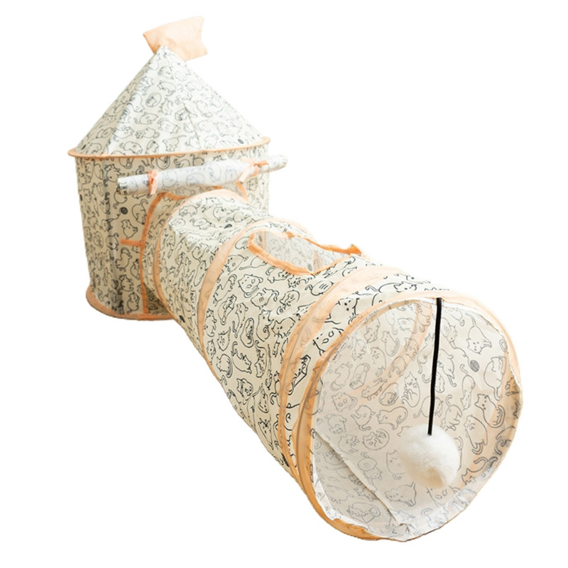 Pat pentru pisici Covoraș pentru tunel de joacă Animale de companie Pisici Câini Iepuri și animale de companie Casă pliabil moale pentru tunel pentru pisici Jucării Pat de joacă pentru animale de companie