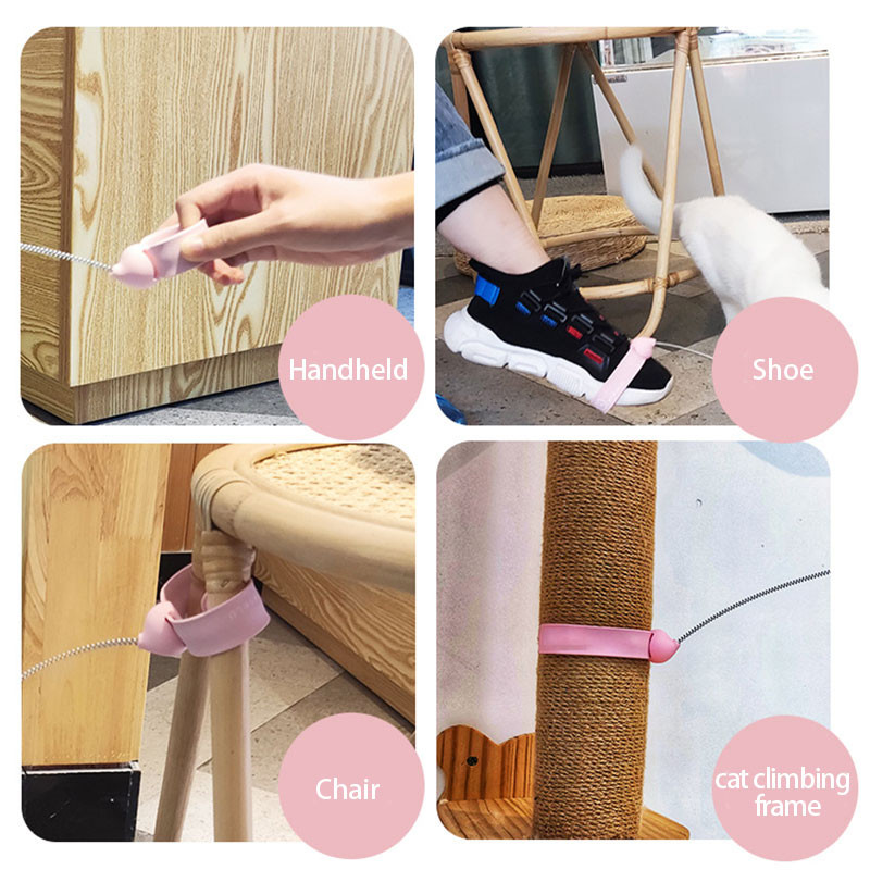 Mačke Igračka Narukvica Prsten za stopalo Višenamjenski zadirkivač Mačji štap Mačić Interaktivna obuka Elastičnost Smiješna mačka Oprema za kućne ljubimce