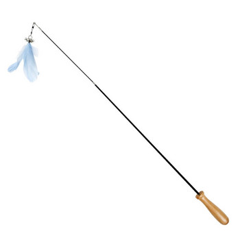 Играчки Пръчка с пръчка от пера с прибиращ се прът със звънец за игра на коте