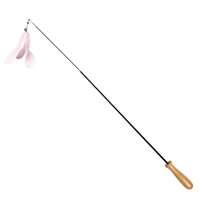 Igračke zadirkivanje štapićem od perja sa motkom koja se uvlači u obliku zvona za igranje mačića