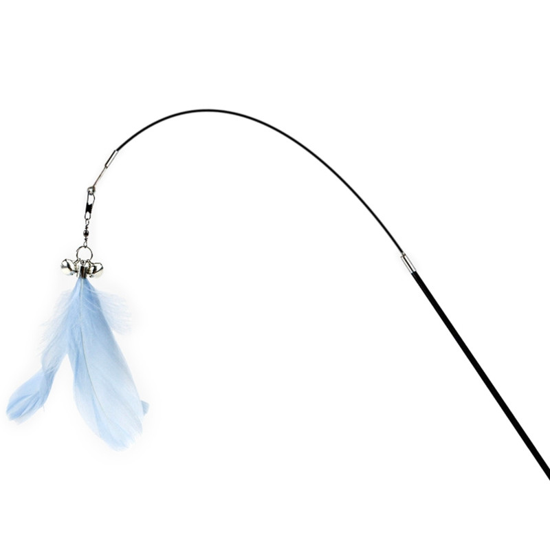 Igračke zadirkivanje štapićem od perja sa motkom koja se uvlači u obliku zvona za igranje mačića