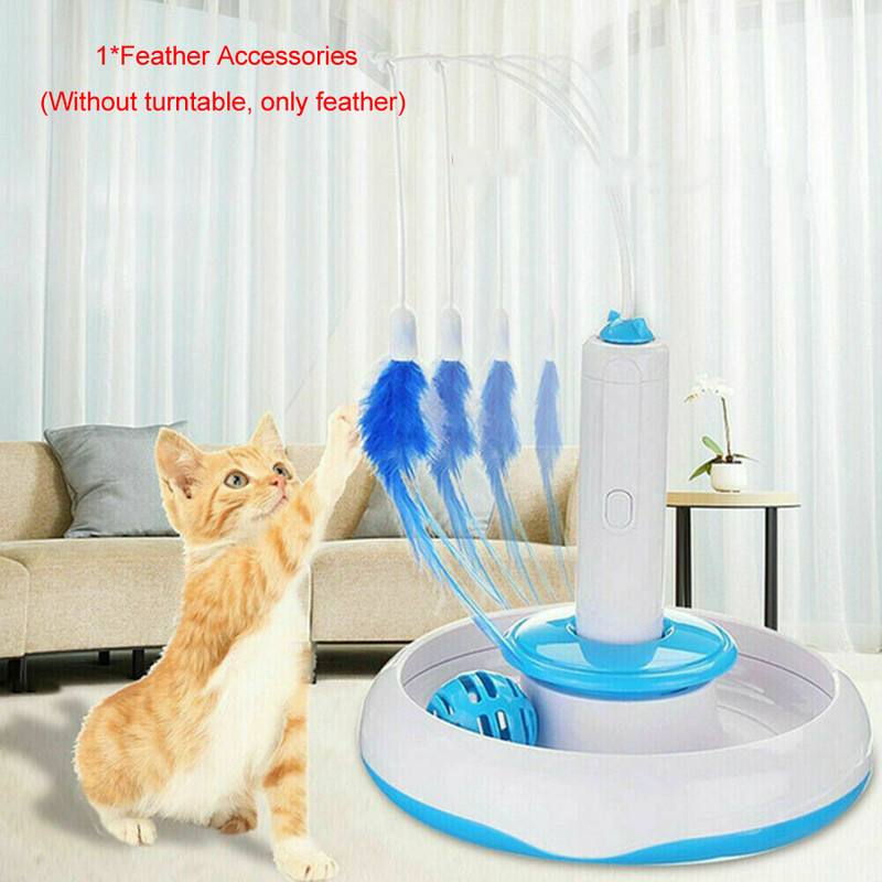 AINULT sulgedest kassi lemmikloomade mänguasjad Naljakad interaktiivsed tarvikud Sulgede multifunktsionaalne pöörlev pusle Lemmikloomamänguasi