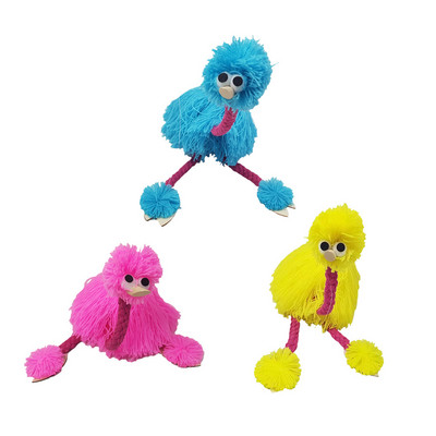 Τραβήξτε κορδόνι κούκλα χειρός Στρουθοκάμηλος Παιχνίδι Χαριτωμένη κούκλα Muppet Κοινή δραστηριότητα για παιδιά