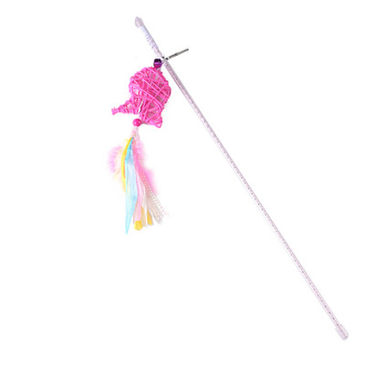 Jucărie pentru pisici, 1 bucată, pisică colorată, decor cu minge de ratan