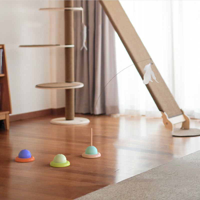 Cat Self Tere Kahe kasutusega eemaldatav pikk varras Cat Teaser Terasest traadist kellaimeja fikseeritud lemmikloomatarbed Interaktiivsed mänguasjad Kassitarbed