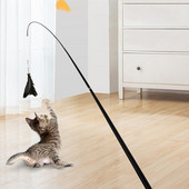 Cat Teaser Wands Interaktivni Cat Catcher Teaser Štap Štap Igračke na uvlačenje Trening Vježbanje Štap za pecanje Pribor za kućne ljubimce