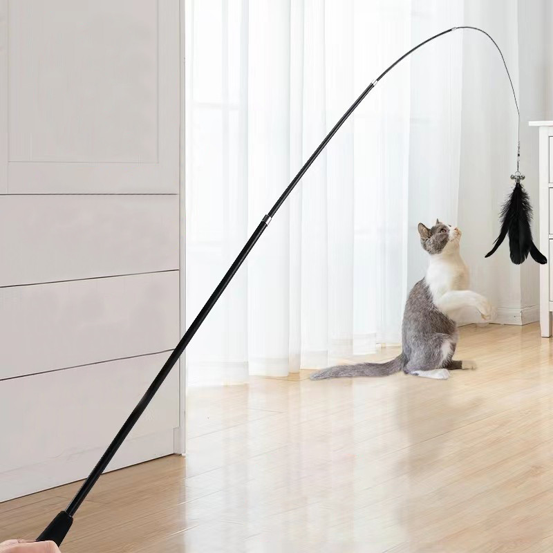 Cat Teaser Wands Interaktivni Cat Catcher Teaser Štap Štap Igračke na uvlačenje Trening Vježbanje Štap za pecanje Pribor za kućne ljubimce