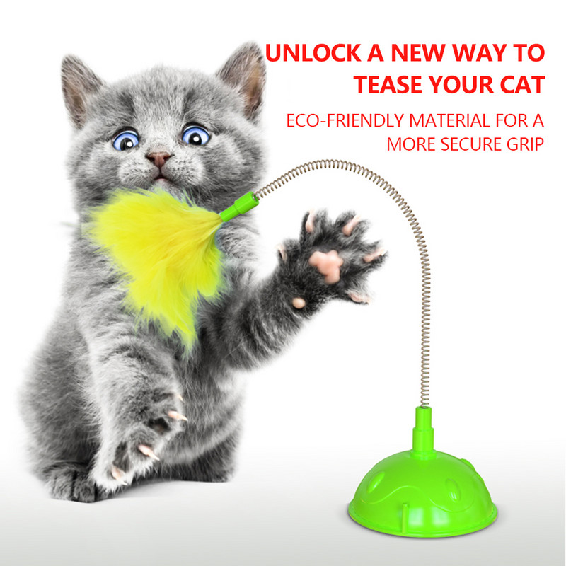 Interaktivna igračka za mačke Smiješno pero za mače Simulacija mačke Stick Teaser Pribor za mačke za kućne ljubimce Pribor za mačke sa super usisnom čašicom