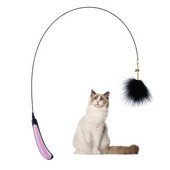 Cat Toys Kitten Interactive Stick Funny Cat Fishing Rod Game Ραβδί με φτερά ραβδί παιχνίδι για κατοικίδια Προμήθειες για γάτες