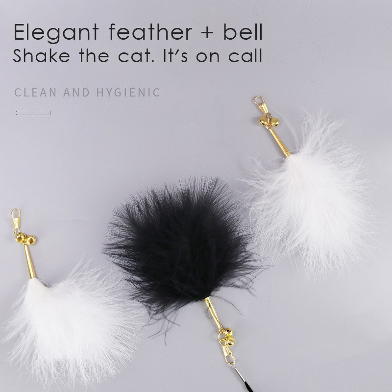 Cat Toys Kitten Interactive Stick Funny Cat Fishing Rod Game Ραβδί με φτερά ραβδί παιχνίδι για κατοικίδια Προμήθειες για γάτες