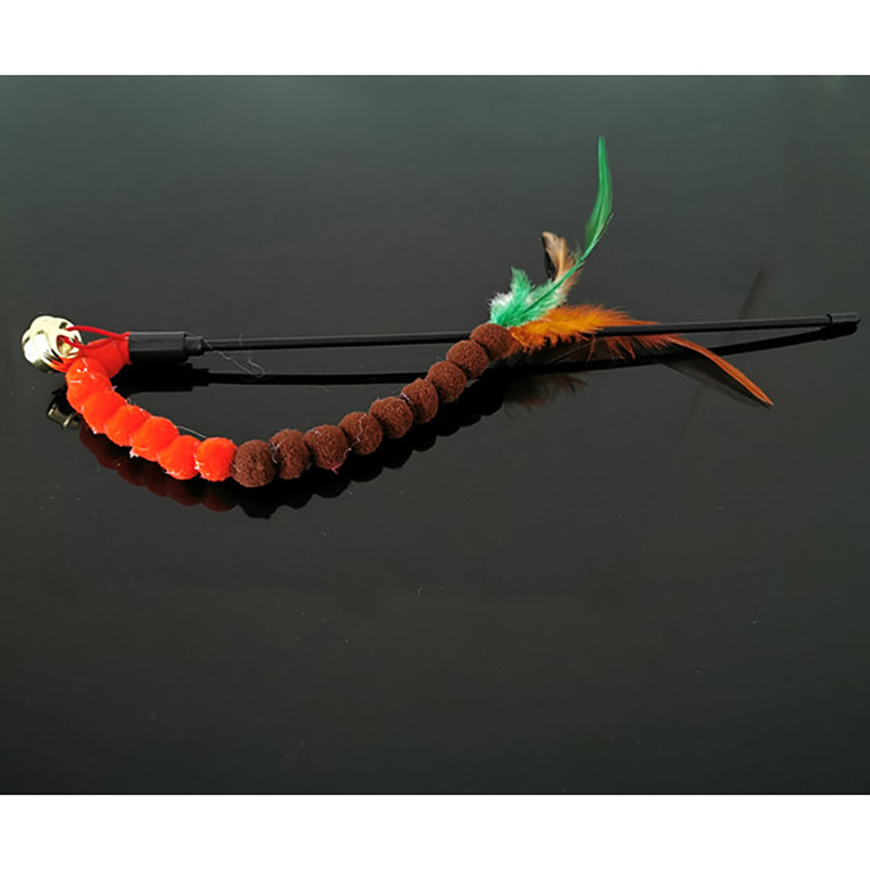 2 τεμ Teaser Feather Παιχνίδια Γατάκι Αστεία Πολύχρωμα Ραβδί Γάτας Παιχνίδια Πλαστικά Παιχνίδια κατοικίδιων για Γάτες Διαδραστικό ραβδί Προμήθειες κατοικίδιων για γάτες