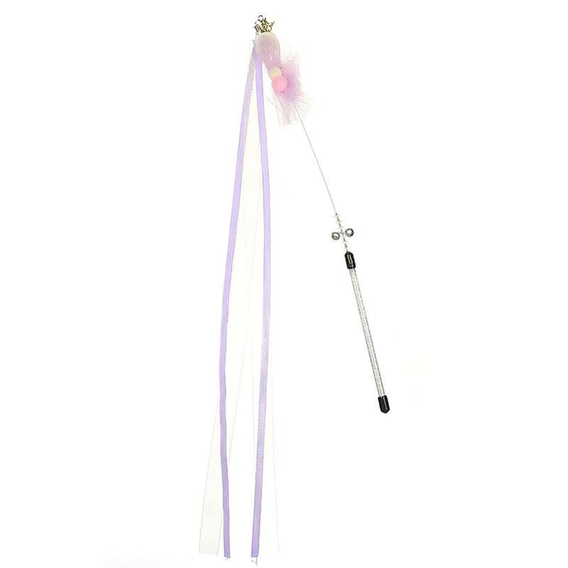 Cat Teaser Wand Ribbon Kitten Teaser Stick Mačka Interaktivna igračka Kreativno mače Igra štapić sa zvonom Igračka za dresuru ljubimaca Igračka za mačke