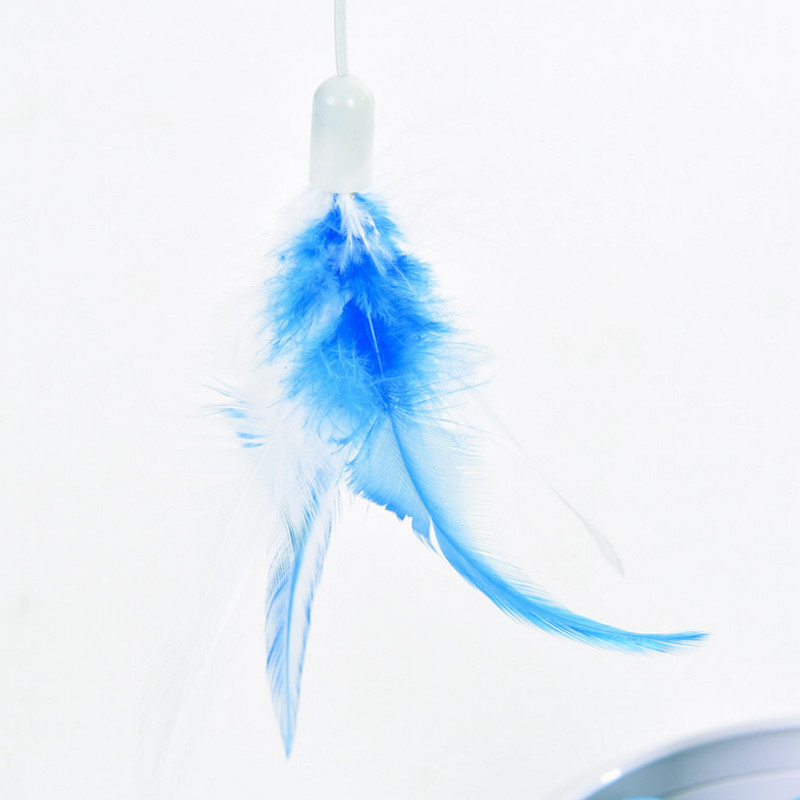 NUMAI Jucării pentru animale de companie cu pene pentru pisici Accesorii interactive amuzante electrice Jucărie rotativă multifuncțională cu pene Puzzle pentru animale de companie