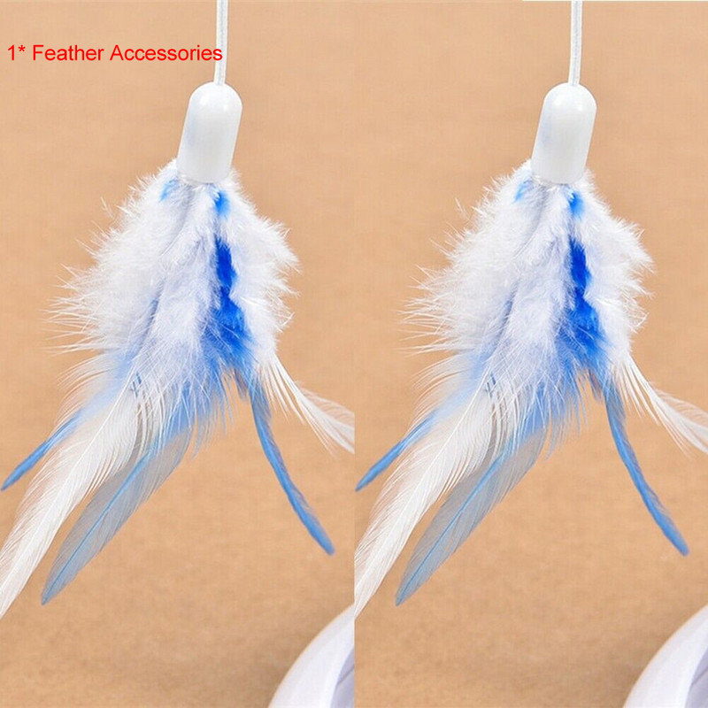 NUMAI Jucării pentru animale de companie cu pene pentru pisici Accesorii interactive amuzante electrice Jucărie rotativă multifuncțională cu pene Puzzle pentru animale de companie