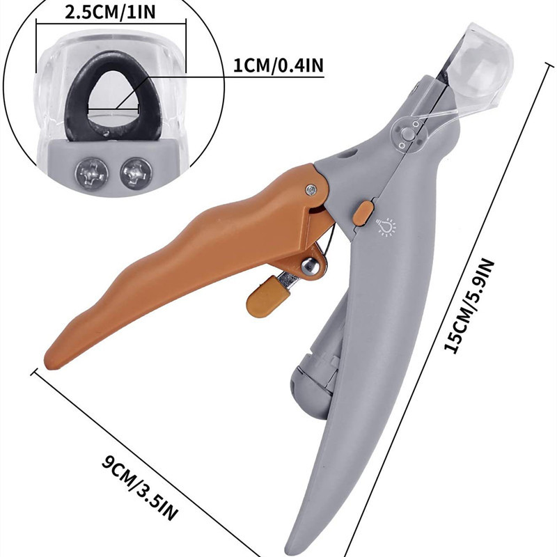Makaze za nokte za kućne ljubimce Škare za kućne ljubimce Pas Mačka Nokti za nožne prste Škare za kandže LED svjetlo Trimer za nokte Mačke Psi Dotjerivanje pasa Životinje Potrepštine za kućne ljubimce