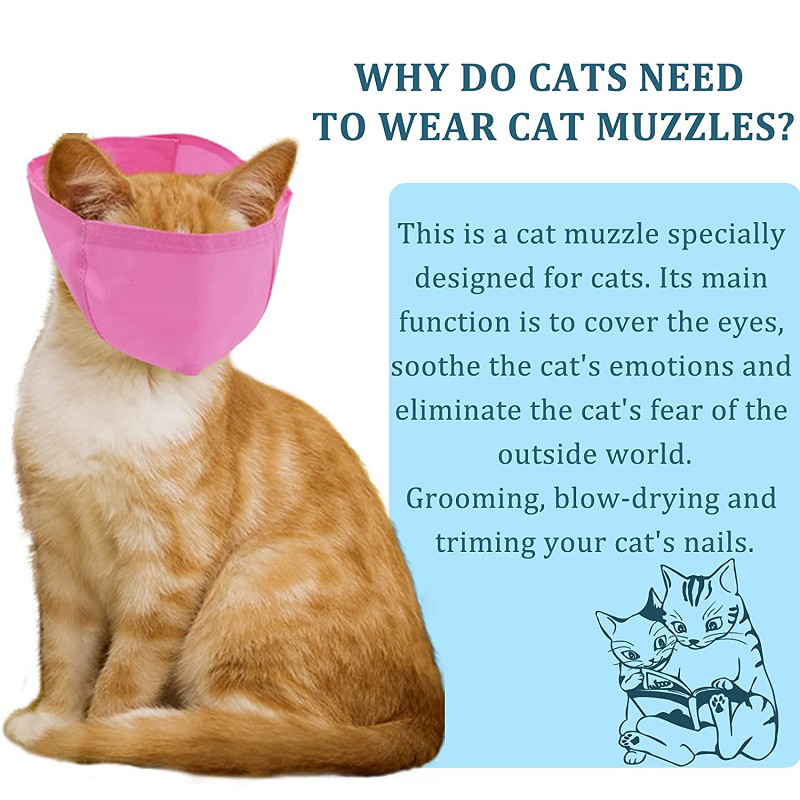 Boturi pentru pisici din nailon respirabil Măști de față pentru pisici Ajutor pentru îngrijire Baie Anti-mușcătură Anti-zgârieturi pentru Instrumente de îngrijire a pisicilor Articole pentru animale de companie