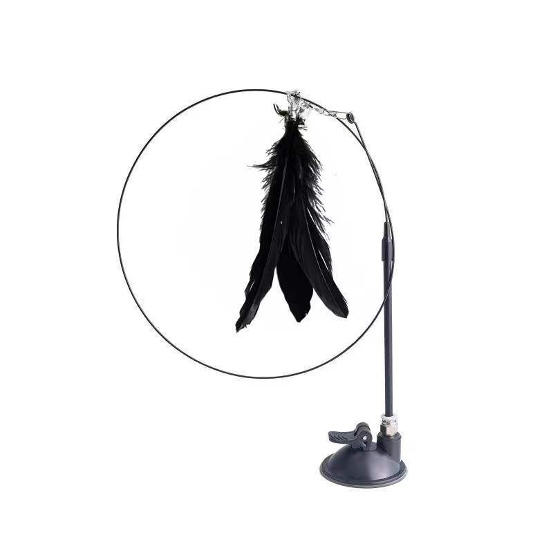 Διαδραστικό παιχνίδι γάτας Funny Feather Bird με κουδούνι και σούπερ βεντούζα παιχνίδι ραβδί γάτας για γατάκι που παίζει Teaser παιχνίδια για γάτα