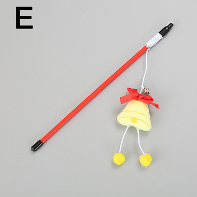 Bețișoare drăguțe pentru pisici cu tema de Crăciun Bețișoare interactive pentru animale de companie Desen animat Moș Crăciun Pom de Crăciun Papusa de pluș Clopot Jucării pentru pisici Accesorii pentru animale de companie