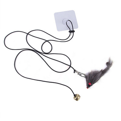 Viseći miš igračka za mačku koja poskakuje na vratima s podesivim elastičnim užetom od 55 inča, interaktivne igračke za mačke koje se sami igraju za kućne mačke