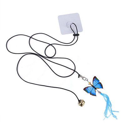 Viseći miš igračka za mačku koja poskakuje na vratima s podesivim elastičnim užetom od 55 inča, interaktivne igračke za mačke koje se sami igraju za kućne mačke