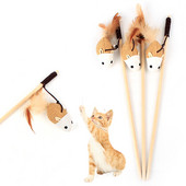 1kom Pet Cat Toy Teaser Multicolor Bird Pero Plišana mačka Mouse Štakor Wand Cat Catcher Teaser Stick Cat Interactive Ball Toys