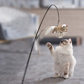 Iminapaga sulekassi mänguasi Vivid Simulation Lid Cat Teaser Mänguasi Naljakas interaktiivne jälitajakepp lemmikloomakass Juguetes Gatosele