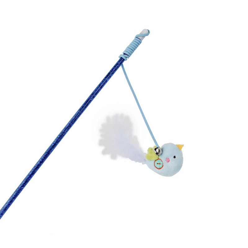 1 τεμ. Διαδραστικό ψεύτικο φτερό Lovely Bird Kitten Teaser Ραβδί Pet Stick Παιχνίδι για γάτα Παιχνίδι για ζώα συντροφιάς Προμήθειες για γάτες Τυχαίο χρώμα