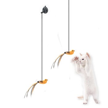 Simulation Cat Stick Toy Bird διαδραστικό Cat Toy Funny Feather Bird with Bell for Kitten Playing Teaser Wand Toy Cat Supplies
