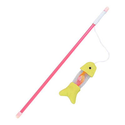 Smiješna mačja igračka Štap za pecanje Mačić Mačka Igračka za kućne ljubimce Štap Zadirkivanje Rainbow Streamer Interaktivni mačji štapić za igru s perjem Igračke za mačke