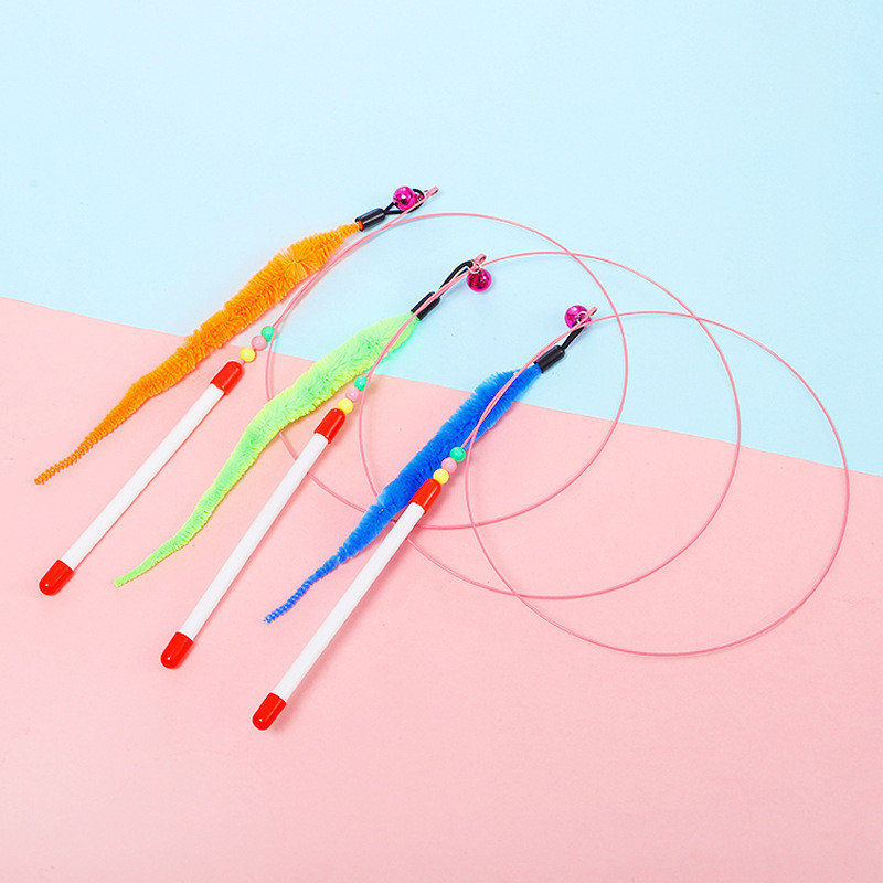 Štapići od žice od mačjeg perja Worm Teaser Wand Paket igračaka za mačke Igračke od mačjeg perja Punjenje za dražilice za mačje igračke
