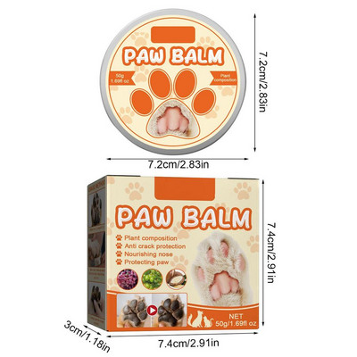 Suņu ķepu balzāms mitrinošs suņu ķepu vasks Fix Dry Cracked Dog Paws Natural Deguns Un Paw Wax Suņiem Kaķiem Mitrinošs Suņa Ķepu