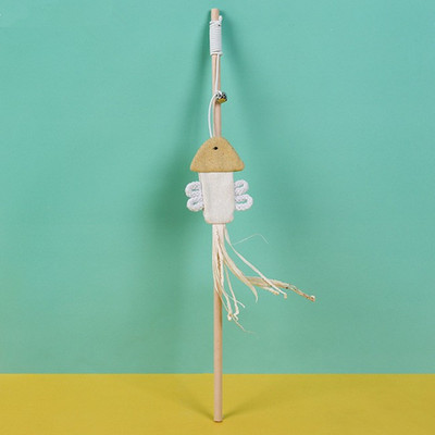 Kassimänguasi, sulgedest mänguasjad kassidele Pulkhammustusega puidust käepidemega kassimänguasi kanepi köiega Hiir Lind Kasside mänguasjad Interaktiivsed lemmikloomatooted