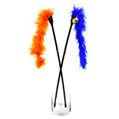 1PC Premium Pet Random Color Interactive Toy Colorful Turkey Feathers Tease Cat Funny Stick Pet Kitten Supplies Accessories New
