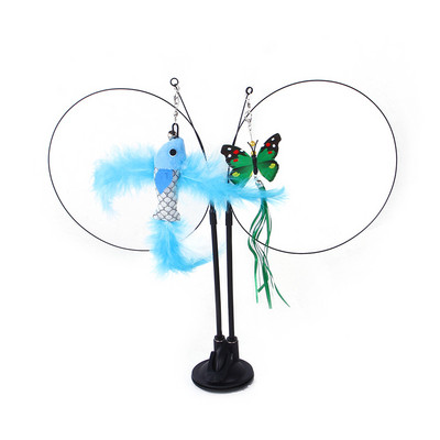 Interaktivna igračka za mačku Viseća vrata na uvlačenje Uže za mačje grebanje Miš Dugi štap Igračke od perja mačića za mačke u zatvorenom prostoru Igra Vježba