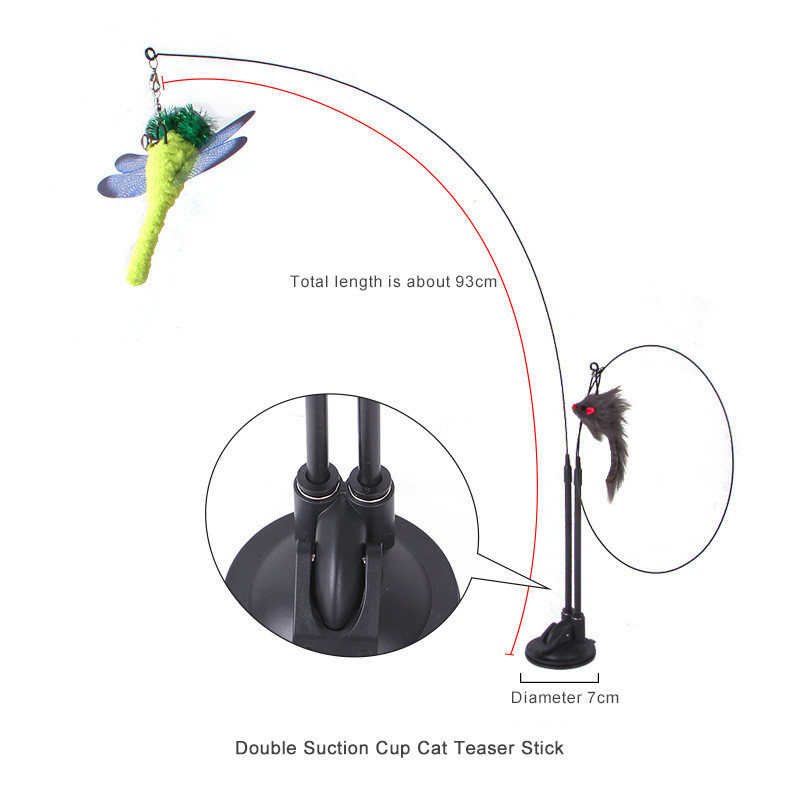 Interaktivna igračka za mačku Viseća vrata na uvlačenje Uže za mačje grebanje Miš Dugi štap Igračke od perja mačića za mačke u zatvorenom prostoru Igra Vježba