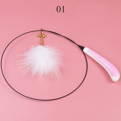 90cm 4 Χρώματα Teaser γάτας Σύρμα με φτερά για κατοικίδια Διαδραστικά εργαλεία Καλάμι γάτας Funny Fish Toys Stick Υψηλής ποιότητας προμήθειες γατούλας