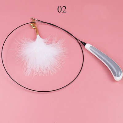 90cm 4 Χρώματα Teaser γάτας Σύρμα με φτερά για κατοικίδια Διαδραστικά εργαλεία Καλάμι γάτας Funny Fish Toys Stick Υψηλής ποιότητας προμήθειες γατούλας