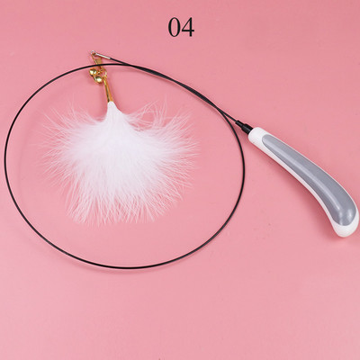 90cm 4 Χρώματα Teaser γάτας Σύρμα με φτερά για κατοικίδια Διαδραστικά εργαλεία Καλάμι γάτας Funny Fish Toys Stick Υψηλής ποιότητας προμήθειες γατούλας