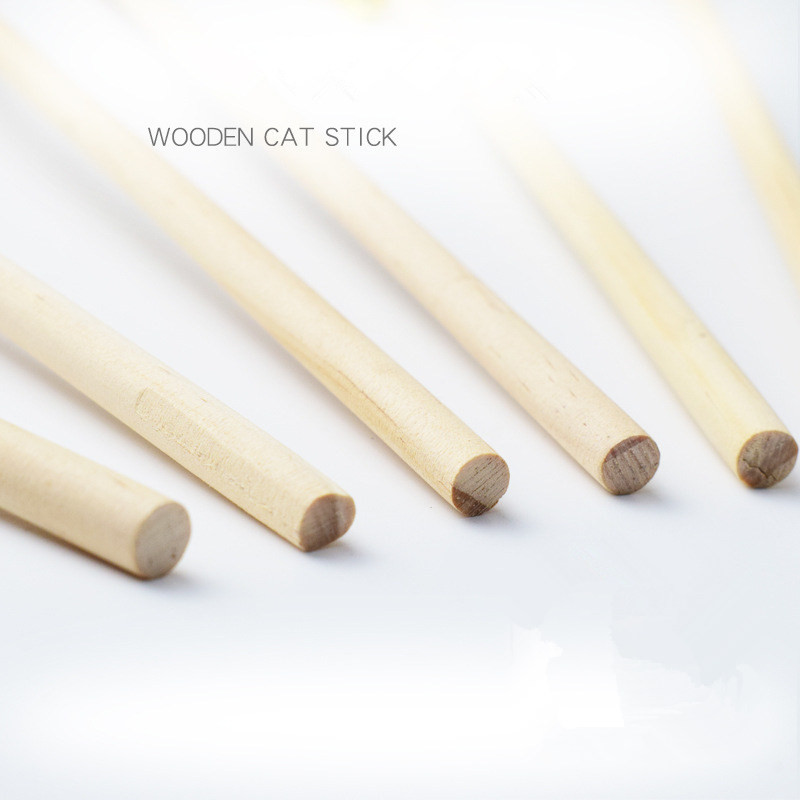 Igračka za mačke Drvena drška Riba od ratana Interaktivne igračke za mačke sa zvonom Otporne na ugriz Pernate igračke za mačke Zadirkuju ogrebotine Potrepštine za kućne ljubimce