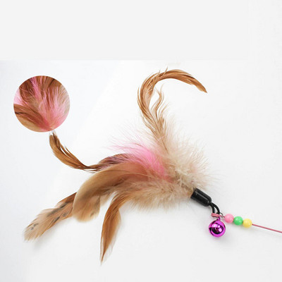 Kuum müük Lemmikloomad Kassi sulgede mänguasjad Plastikust kassipoeg Interaktiivne kepp Naljakas kassiõngemäng võlukepp sulepulk mänguasi lemmikloomatarbed