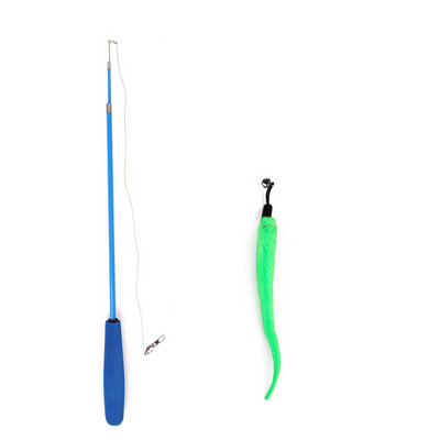 2023. gada kaķu interaktīvās rotaļlietas spalvu ķircinātāja zizlis, mājdzīvnieku izvelkamais spalvu zvana uzpildes nomaiņas ķērāja produkts kaķim