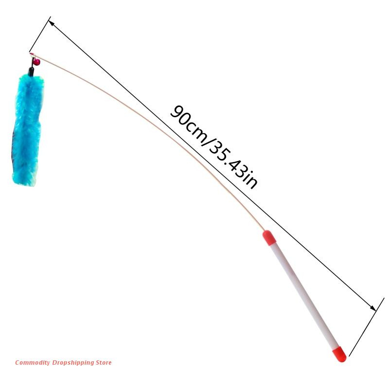 Interaktyvus žaislas su plunksnomis Žuvies siurbimo taurelė Pratimai patalpų žaislinė lazdelė su varpelio siurbimo taurele Ilga elastinga lazdelė