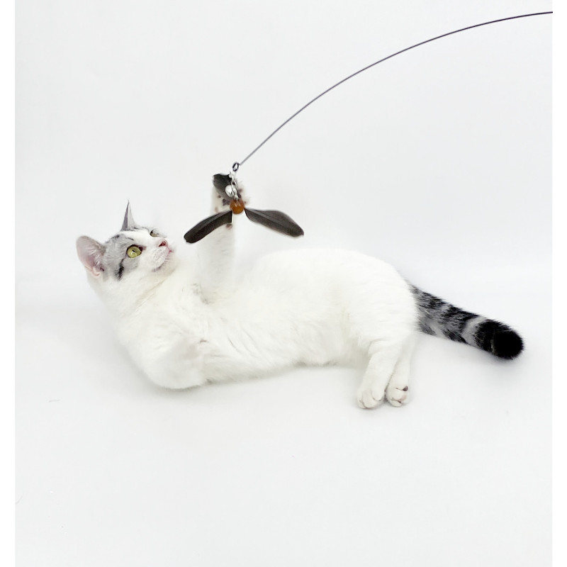 Interaktivna igračka za mačku Viseća vrata na uvlačenje Uže za mačje grebanje Miš Dugi štap Igračke od perja mačića za mačke u zatvorenom prostoru Igra Vježba