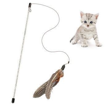 120cm Pet Toys Cat Teaser Rod Interactive Funny Cat Toy Stick Feather Wand Kitten Kitty Toys Котешки аксесоари Зоотовары