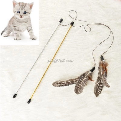 120cm Pet Toys Cat Teaser Rod Interactive Funny Cat Toy Stick Feather Wand Kitten Kitty Toys Котешки аксесоари Зоотовары