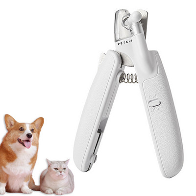 PETKIT Машинка за подстригване на нокти за котки и кучета с LED светлина за домашни любимци Предотвратява подрязването на ноктите Кръвоносни съдове Подстригване PETKIT Машинка за подстригване на нокти