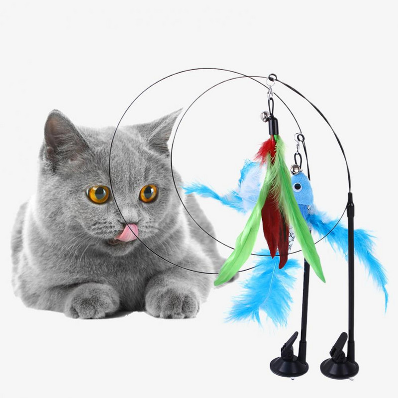 Vastupidav lemmikloomamänguasi Kauakestev kasside võlukepi mänguasi Klassikaline igavust leevendav iminapa mänguasi kassikepp